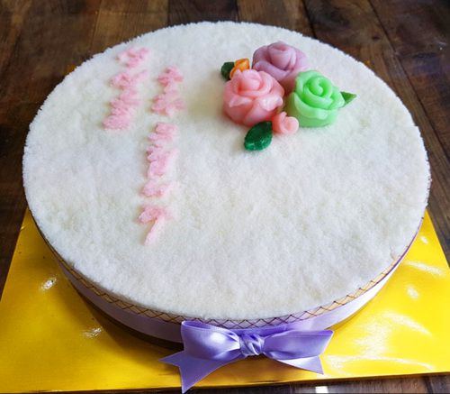 백설기 생일 장미케익