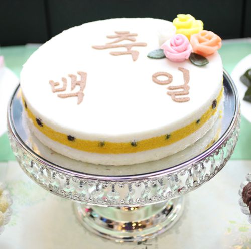 축백일 장미케익